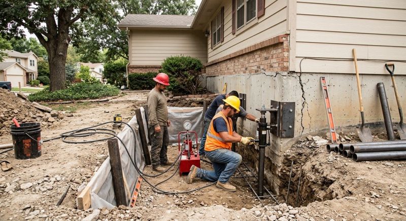 Cracked Foundation Repair in Shelby, NC
