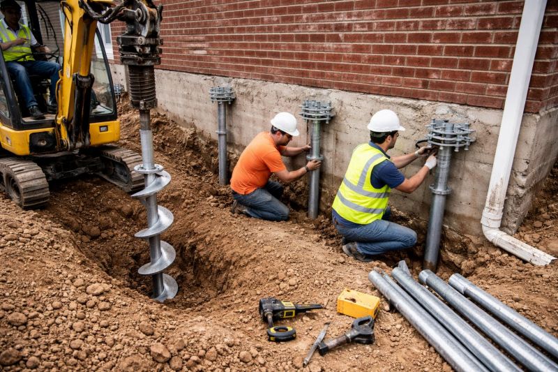 Helical Piers Installation in Gastonia, NC