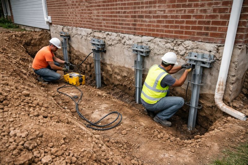 Helical Piers Installation in Gastonia, NC