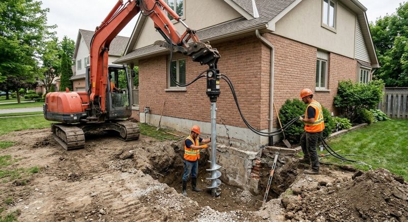 Helical Pile Installation in Gastonia, NC