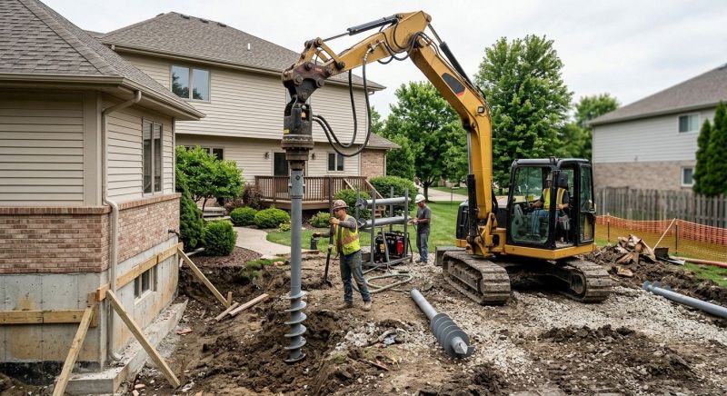 Helical Pile Installation in Gastonia, NC