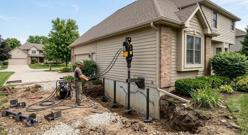 Helical Pile Installation in Gastonia, NC